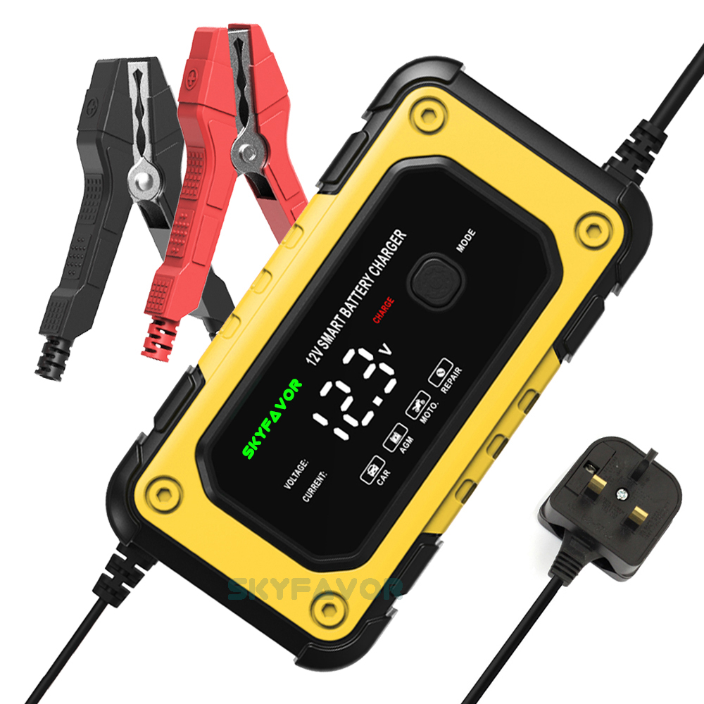 Hot Selling Pulse Repair Battery Charger 12V 6A SUV Motorcycle Car Battery Charger for 12 Volt Deep Cycle Lead Acid Battery