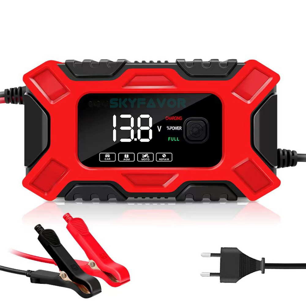 Newest Pulse Repair 12V Battery Chargers 12V 6A Automatic Intelligent Start Stop Pulse Repair Lead Acid 12 Volt Battery Charger