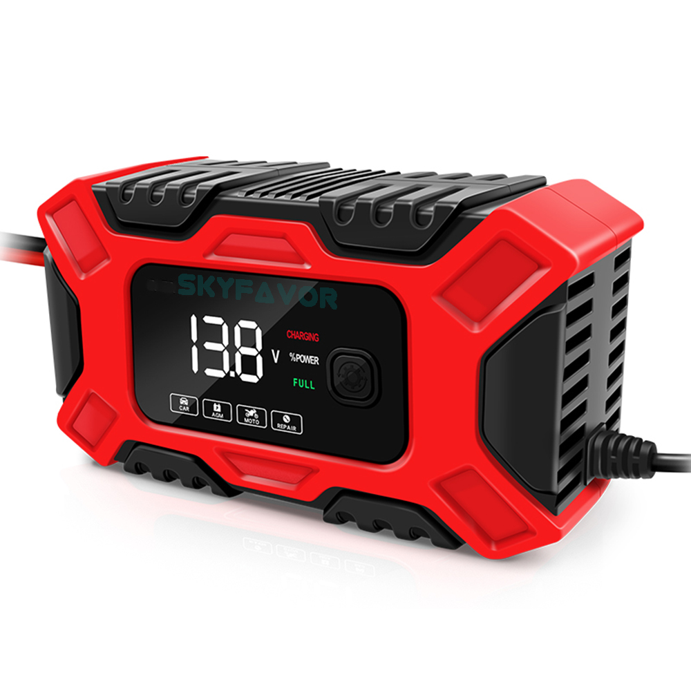 Newest Pulse Repair 12V Battery Chargers 12V 6A Automatic Intelligent Start Stop Pulse Repair Lead Acid 12 Volt Battery Charger