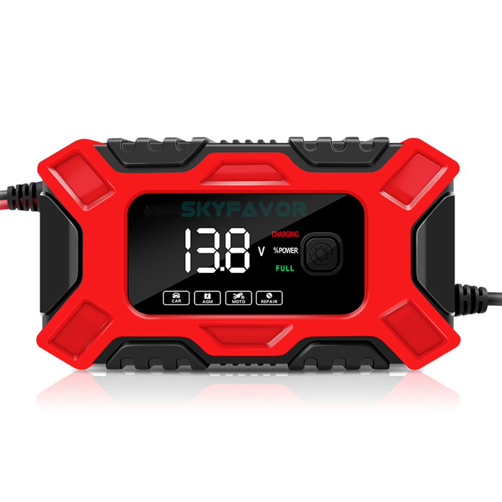 Newest Pulse Repair 12V Battery Chargers 12V 6A Automatic Intelligent Start Stop Pulse Repair Lead Acid 12 Volt Battery Charger