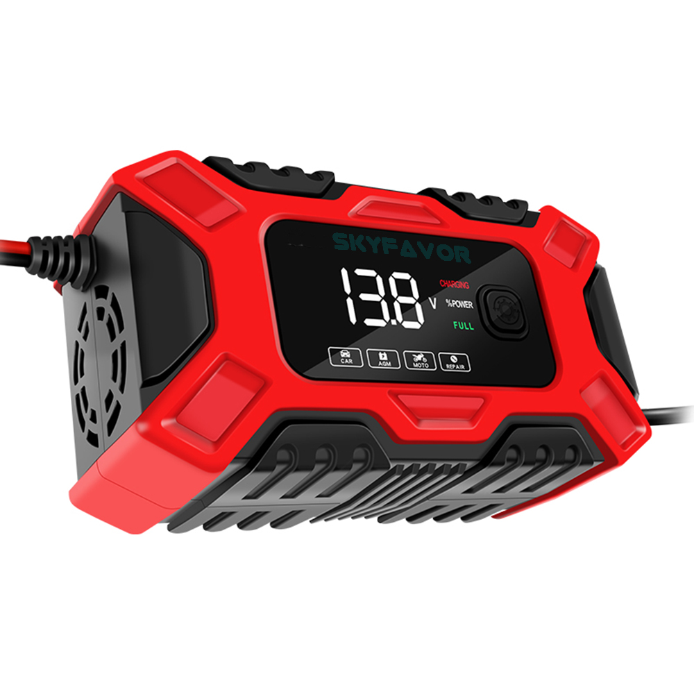 Newest Pulse Repair 12V Battery Chargers 12V 6A Automatic Intelligent Start Stop Pulse Repair Lead Acid 12 Volt Battery Charger