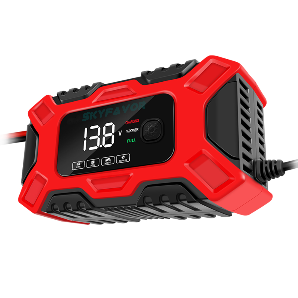 Newest Pulse Repair 12V Battery Chargers 12V 6A Automatic Intelligent Start Stop Pulse Repair Lead Acid 12 Volt Battery Charger