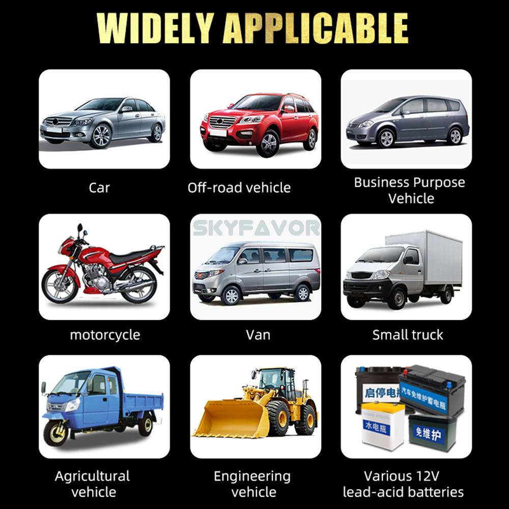 Newest Pulse Repair 12V Battery Chargers 12V 6A Automatic Intelligent Start Stop Pulse Repair Lead Acid 12 Volt Battery Charger