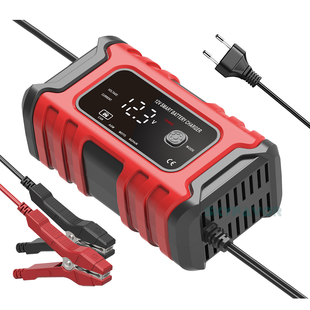 New Products Smart Battery Charger Car 12v Auto 12 VOLT 6A Pulse Repair Lead Acid Maintenance-free Car Battery Charger for 60AH