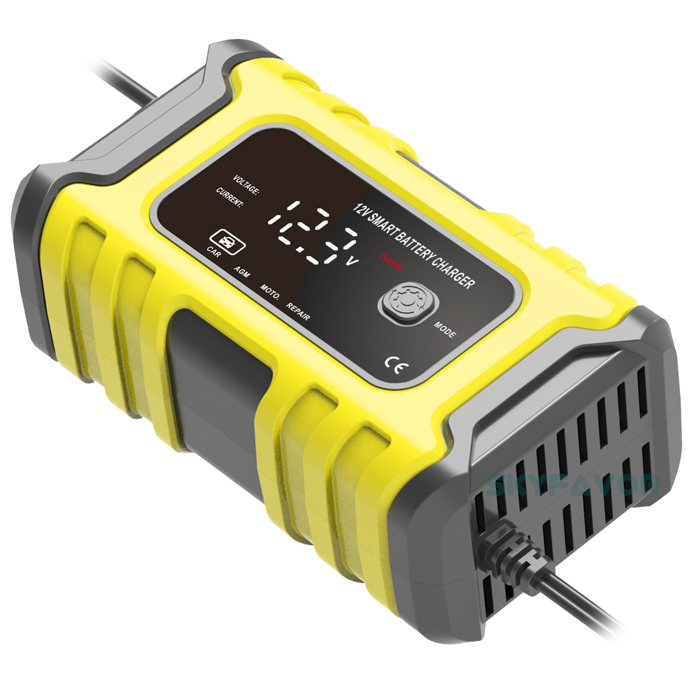 New Products Smart Battery Charger Car 12v Auto 12 VOLT 6A Pulse Repair Lead Acid Maintenance-free Car Battery Charger for 60AH