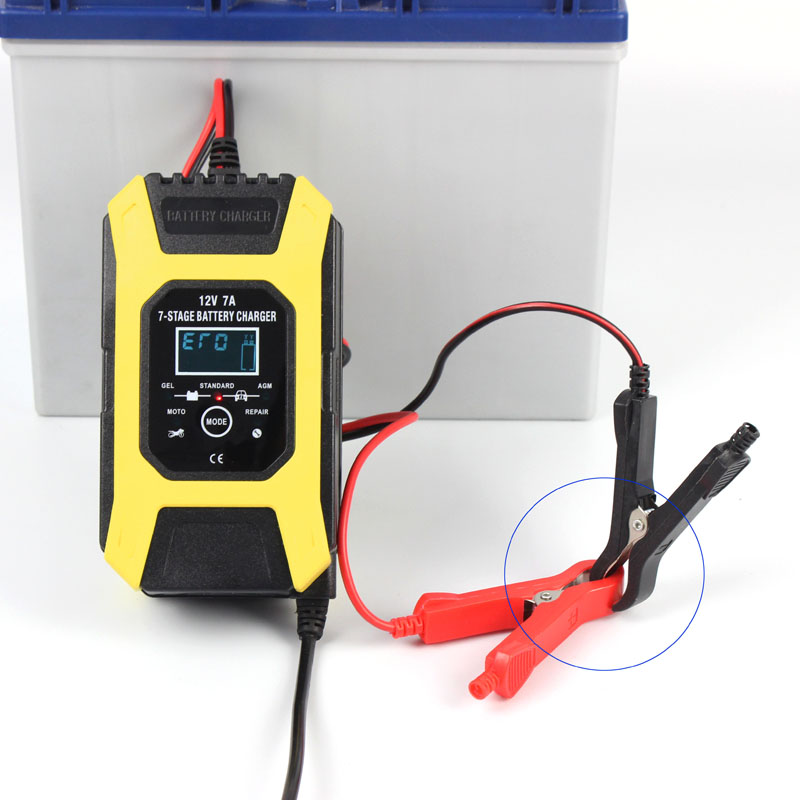 Automatic 7-stage Pulse Repair Battery Charger 12V 7A Motorcycle Car Battery Charger Lead Acid Battery Maintainer & Desulfator