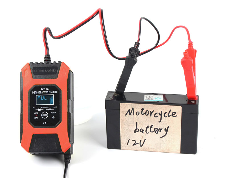 Automatic 7-stage Pulse Repair Battery Charger 12V 7A Motorcycle Car Battery Charger Lead Acid Battery Maintainer & Desulfator
