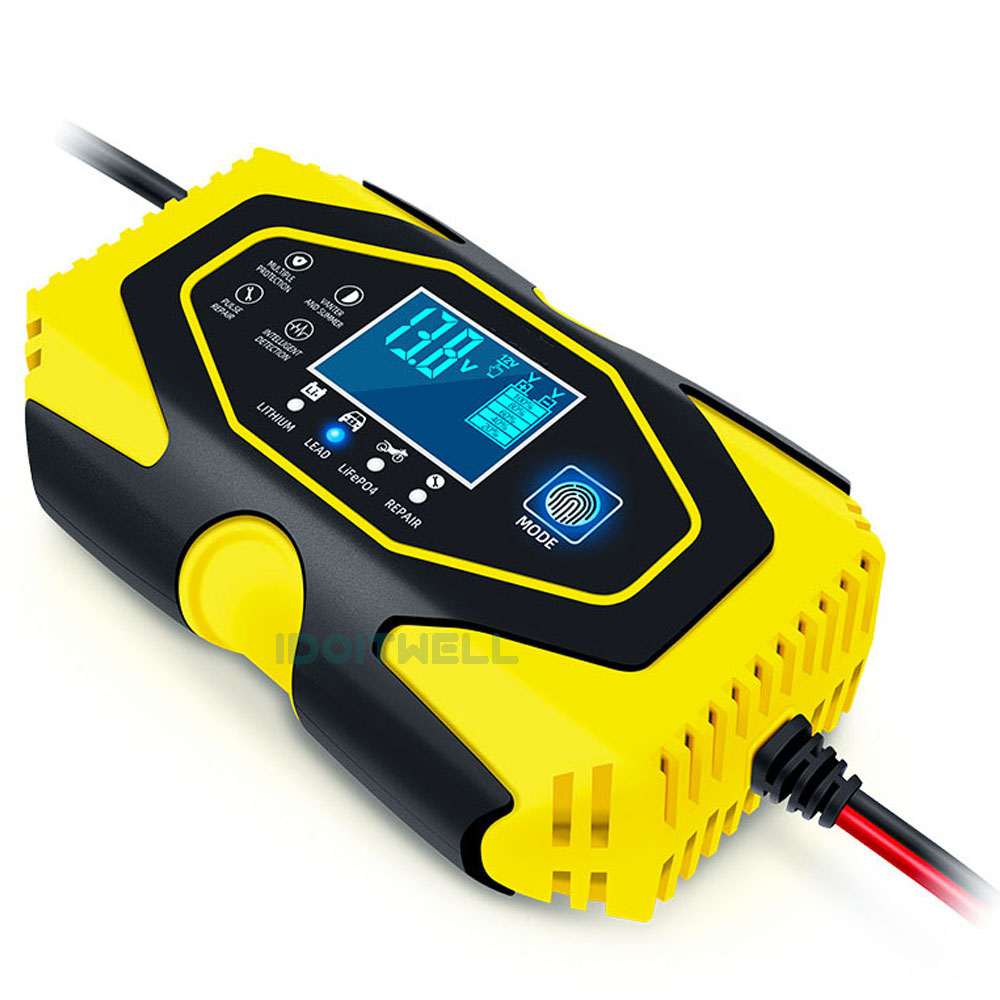 Automatic Truck Car Battery Charger 12V 6A 24V 3A Universal 7-stages Pulse Repair 12V/24V Dry Wet Lead Acid Batteries Charger