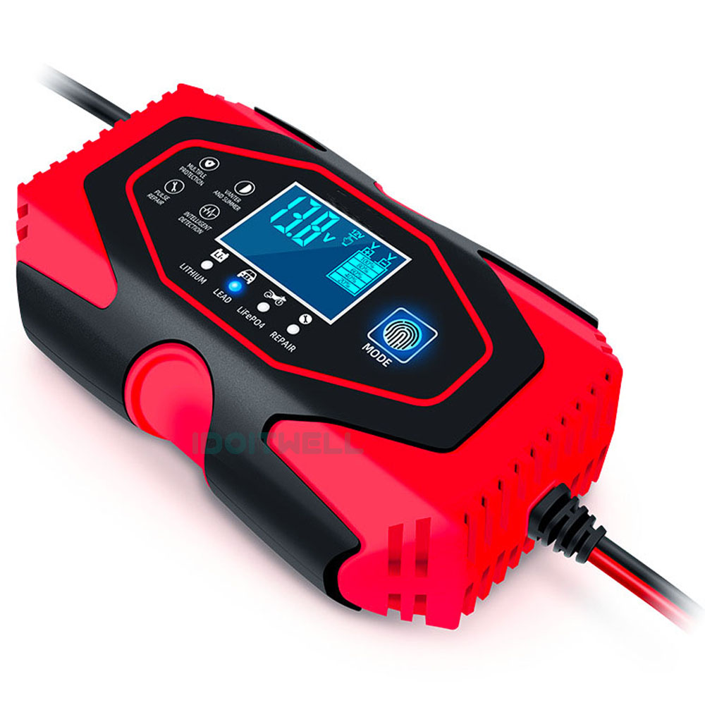 Automatic Truck Car Battery Charger 12V 6A 24V 3A Universal 7-stages Pulse Repair 12V/24V Dry Wet Lead Acid Batteries Charger