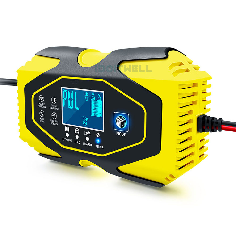 Automatic Truck Car Battery Charger 12V 6A 24V 3A Universal 7-stages Pulse Repair 12V/24V Dry Wet Lead Acid Batteries Charger