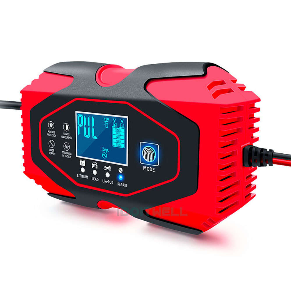 Automatic Truck Car Battery Charger 12V 6A 24V 3A Universal 7-stages Pulse Repair 12V/24V Dry Wet Lead Acid Batteries Charger