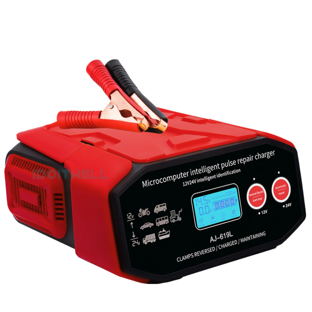 Automatic 12V/24V Lead Acid Battery Charger 12V 30A 24V 15A High Power Fast Car Truck Motorcycle Boat Marine Battery Charger