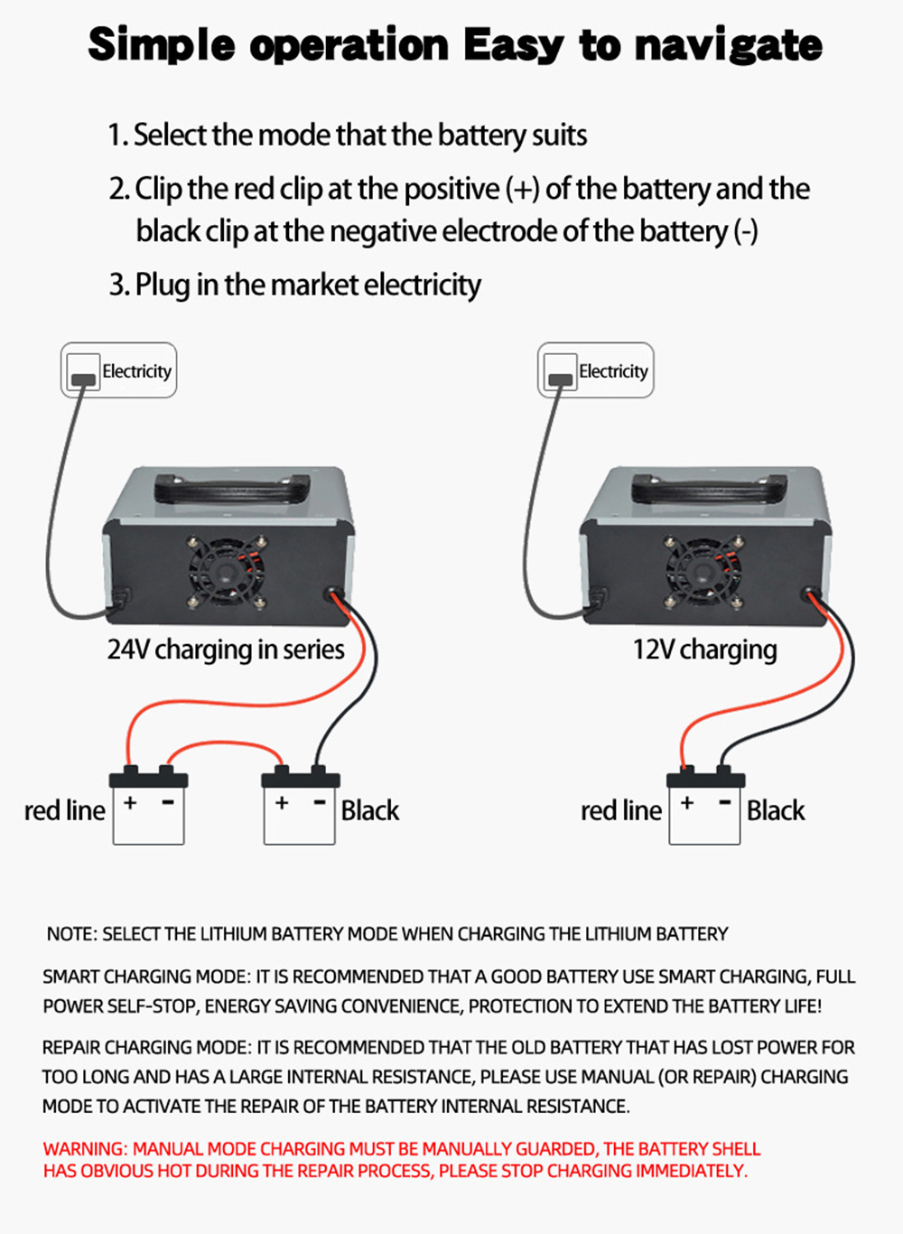 Automatic Universal 12V 24V Battery Charger Car Truck 12V 10A 24V 5A Full Self-stop Motorcycle Boat Marine Battery Charger