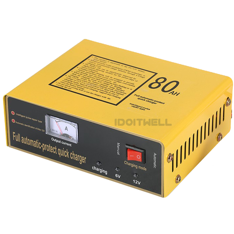 Automatic Fast 12V 6V Battery Charger 6V 5A 12V 8.5A Maintenance-free Lead Acid Battery Charger for Car Motorcycle Scooter