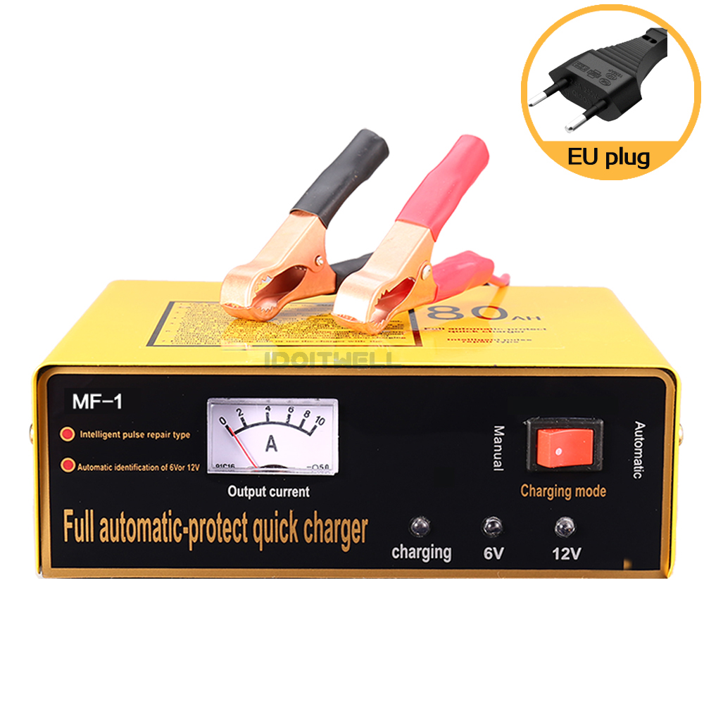 Automatic Fast 12V 6V Battery Charger 6V 5A 12V 8.5A Maintenance-free Lead Acid Battery Charger for Car Motorcycle Scooter