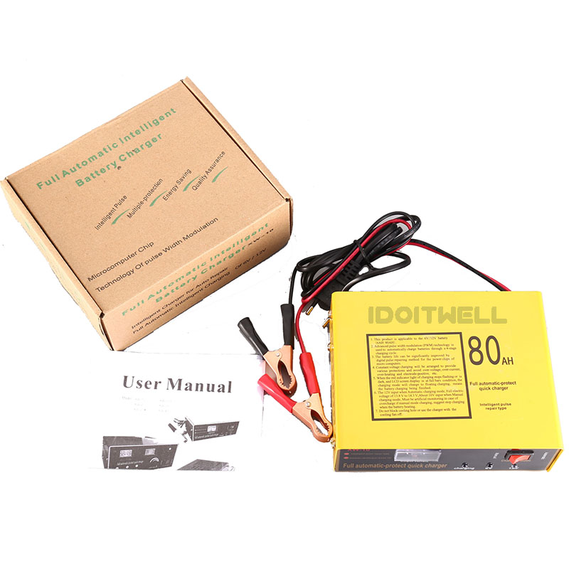 Automatic Fast 12V 6V Battery Charger 6V 5A 12V 8.5A Maintenance-free Lead Acid Battery Charger for Car Motorcycle Scooter