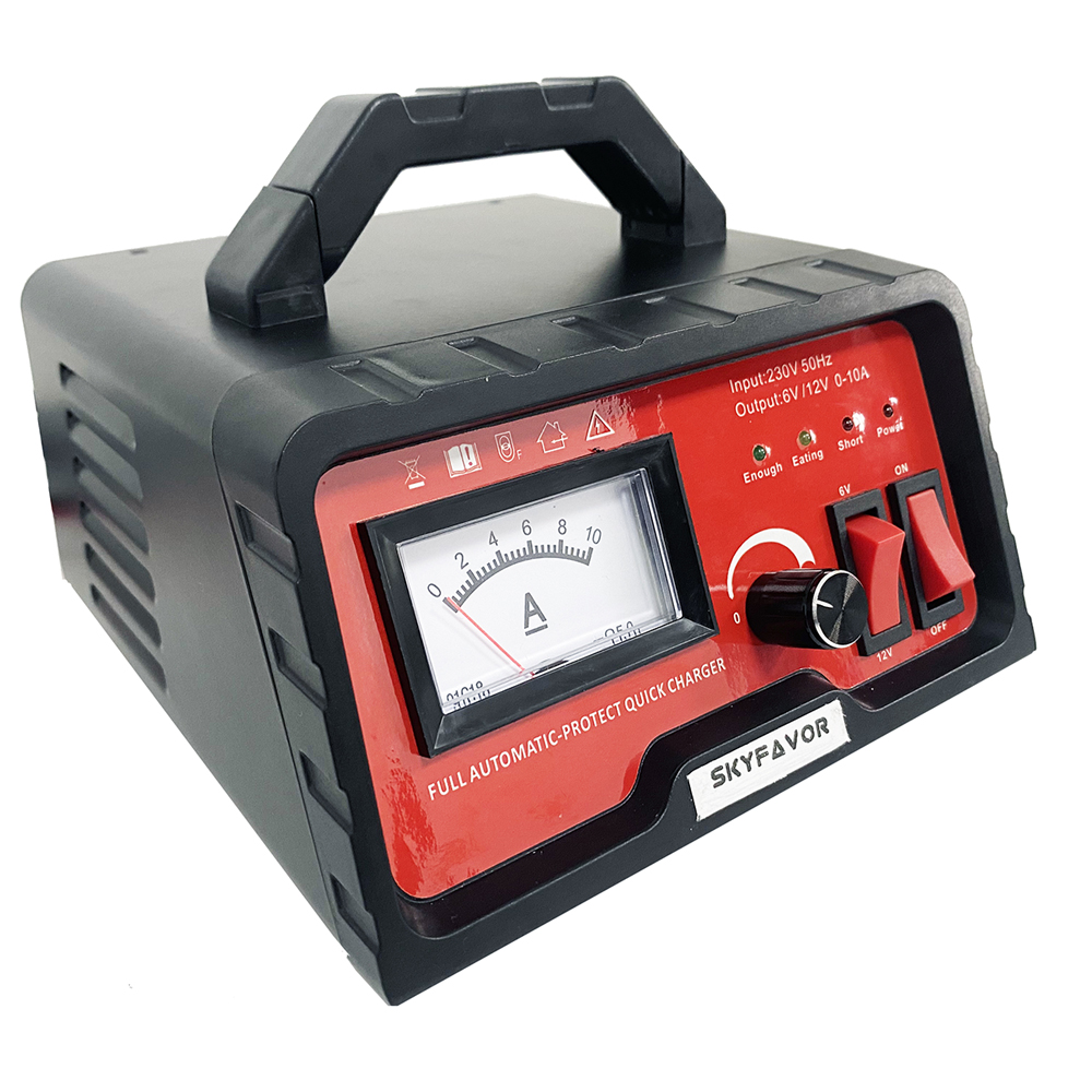 Fast Truck Motorcycle Car Battery Charger 6V 12V 10A Adjustable Flooded Gel AGM Maintenance Free Deep Cycle Battery Charger