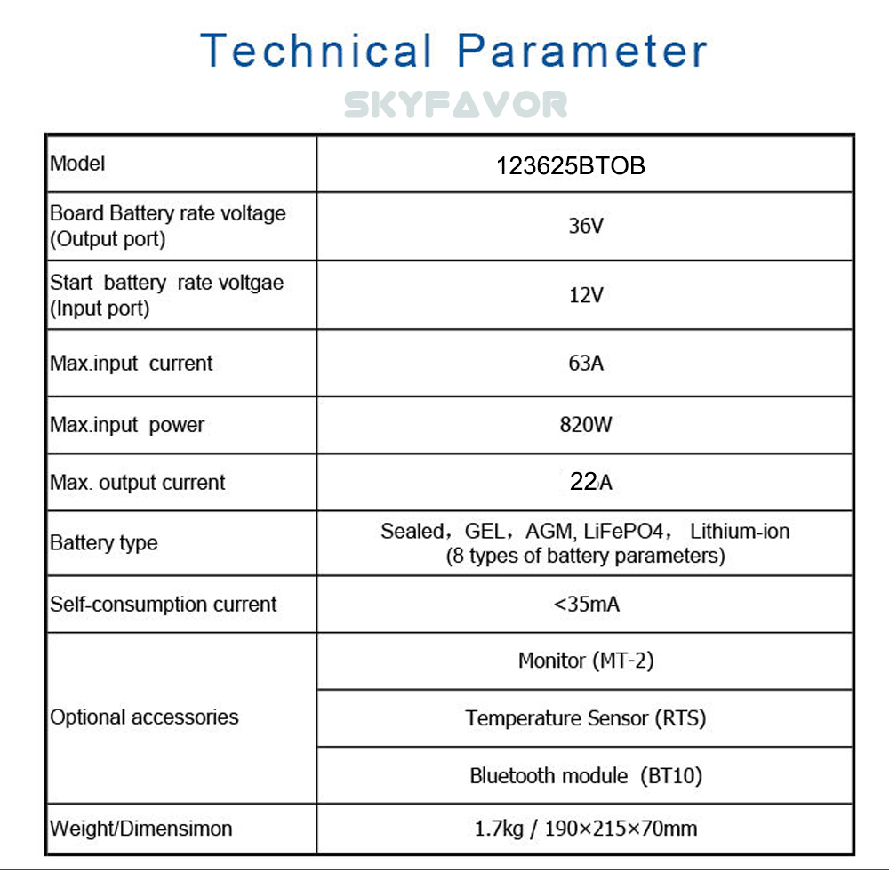 Best Seller New Arrival 12V 36V 22A DC to DC Smart Battery Charger Universal Board for RV VAN Electric Type
