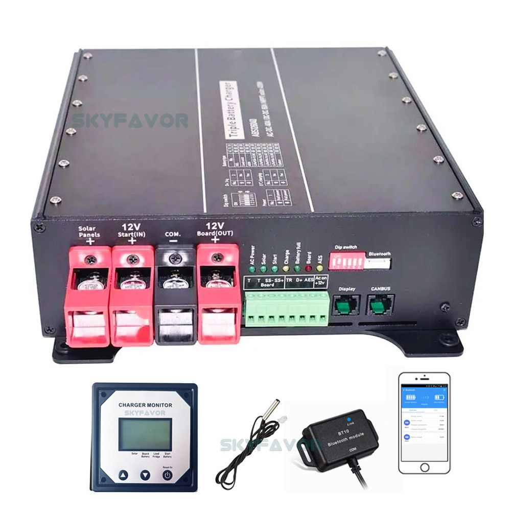 New Product 12V RV DC-DC Battery Charger 12V 30A AC DC 12V 20A Mppt Solar 20A Charger Automatic on Board RV Battery Charger
