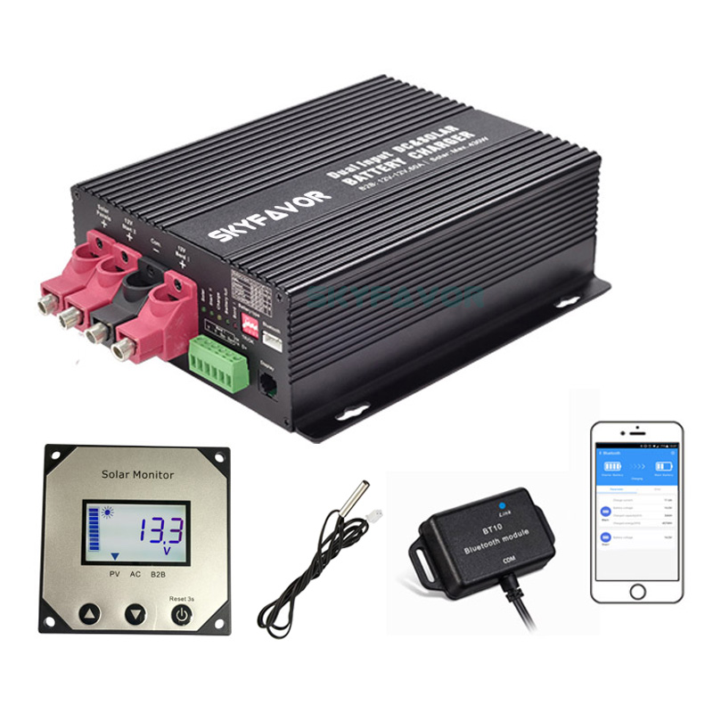 Multi Function 12V RV Battery Charger 12V 60A MPPT 45A Solar DC to DC Battery Charger for 12 Volt Lead Acid Lifepo4 Lihtum Bat