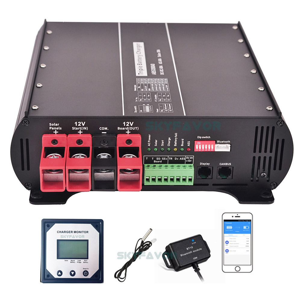 New Arrival 12V DC to DC Charger 12V 60A Multi Function on Board AC to DC 12V 40A and  MPPT Solar Charger 30A RV Battery Charger