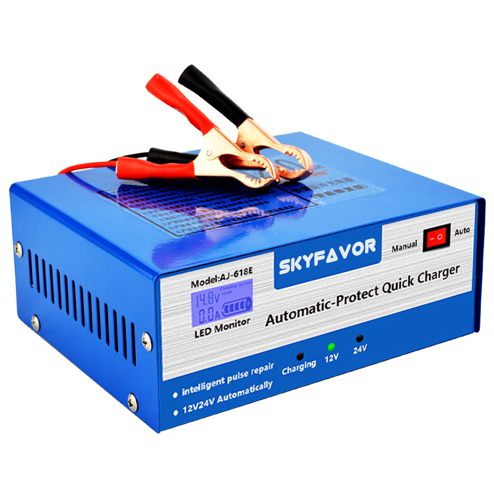 Automatic 12V 10A 24V 5A Battery Charger Auto Shutoff Charger - Universal for Car Boat Marine Truck Motorcycle Batteries Charger