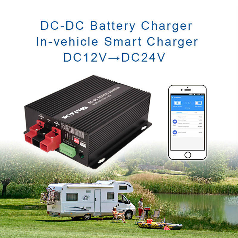 New Arrival 12V to 24v Dc-dc Charger 24V 25A Smart  Fast Universal Battery to Battery Charger for RV Camper Van Vehicle Marine