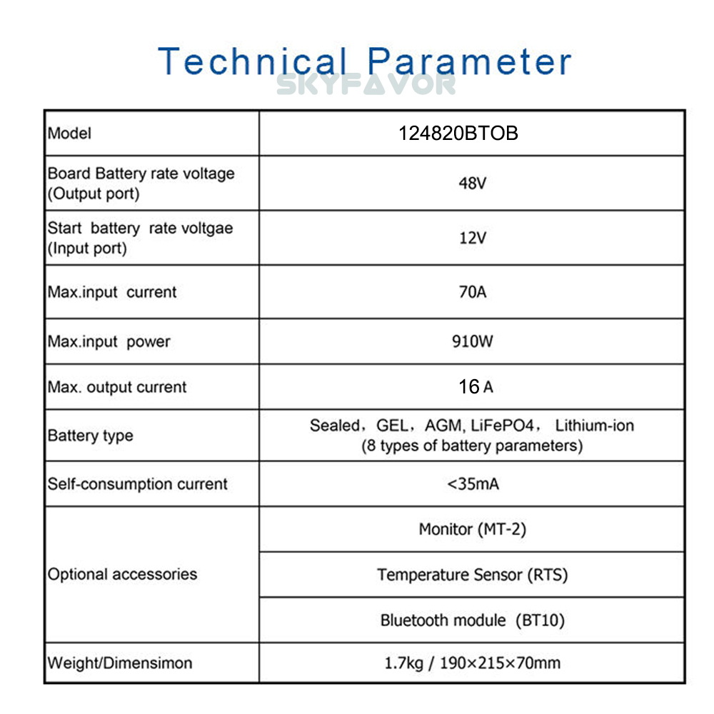 Best Seller Smart Dc-dc Charger 12V to 48V 16A Automatic Multi Function 4WD Camper Trailer Yacht RV Battery to Battery Charger