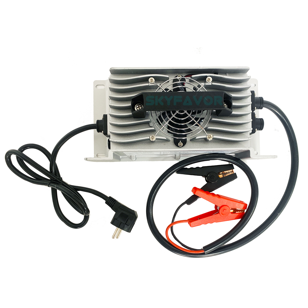 High Quality 48V Golf Cart Charger 48V 15A Automatic Fast Waterproof 110Vac to 48 Volt Lead Acid Battery Charger with Trickle