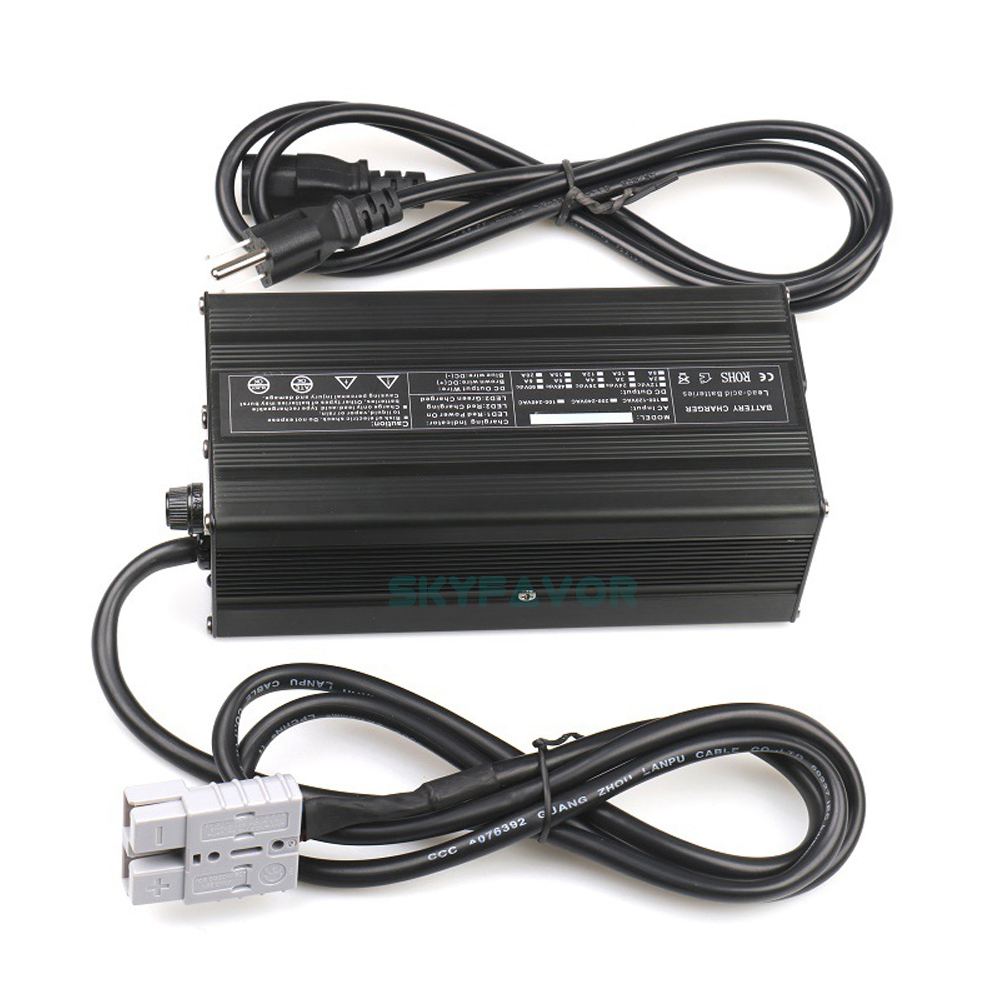 Automatic 48 Volt Lead Acid Battery Charger 48V 10A Maintenance-free Deep Cycle Agm Gel Battery Charger for 90ah 100ah 120ah