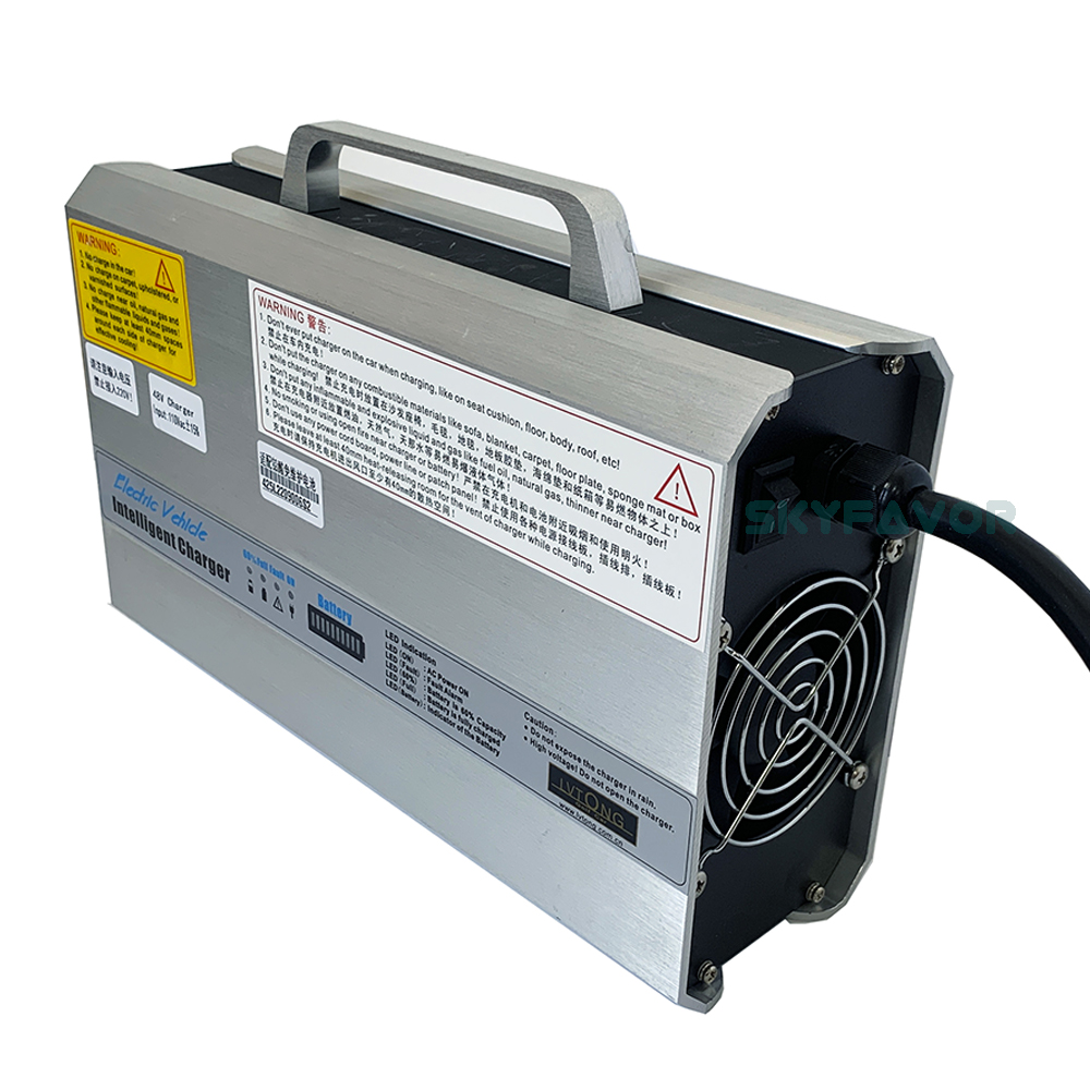 Maintenance Free Lead Acid Battery Charger 48V 25A Golf Cart Charger Y60 Connector for 48 Volt Tour Bus Car Electric Vehicle