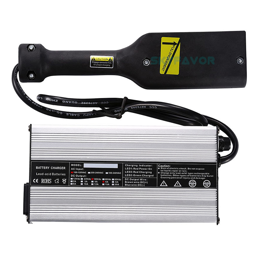 Professional Golf Cart 36V Battery Charger 36V 5A Lead Acid 36 Volt Battery Charger Replacement for EZGO TXT Medalist Golf Cart