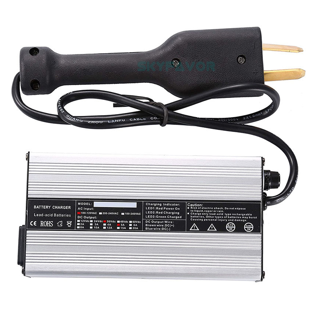 Professional Golf Cart 36V Battery Charger 36V 5A Lead Acid 36 Volt Battery Charger Replacement for EZGO TXT Medalist Golf Cart