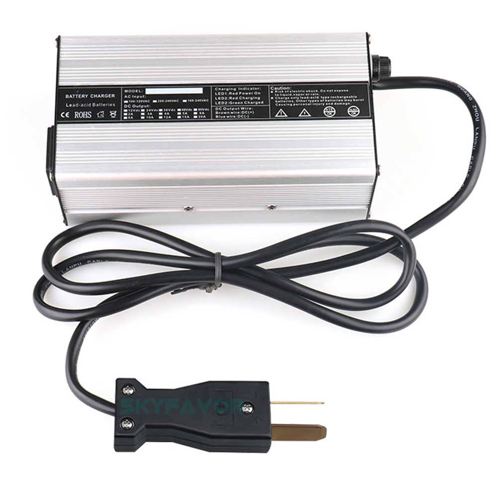 Automatic Smart 48V Golf Cart Battery Charger 48 Volt 8 Amp Fast Battery Charger for E-Z-GO RXV TXT Powerwise 3-Pin Connector