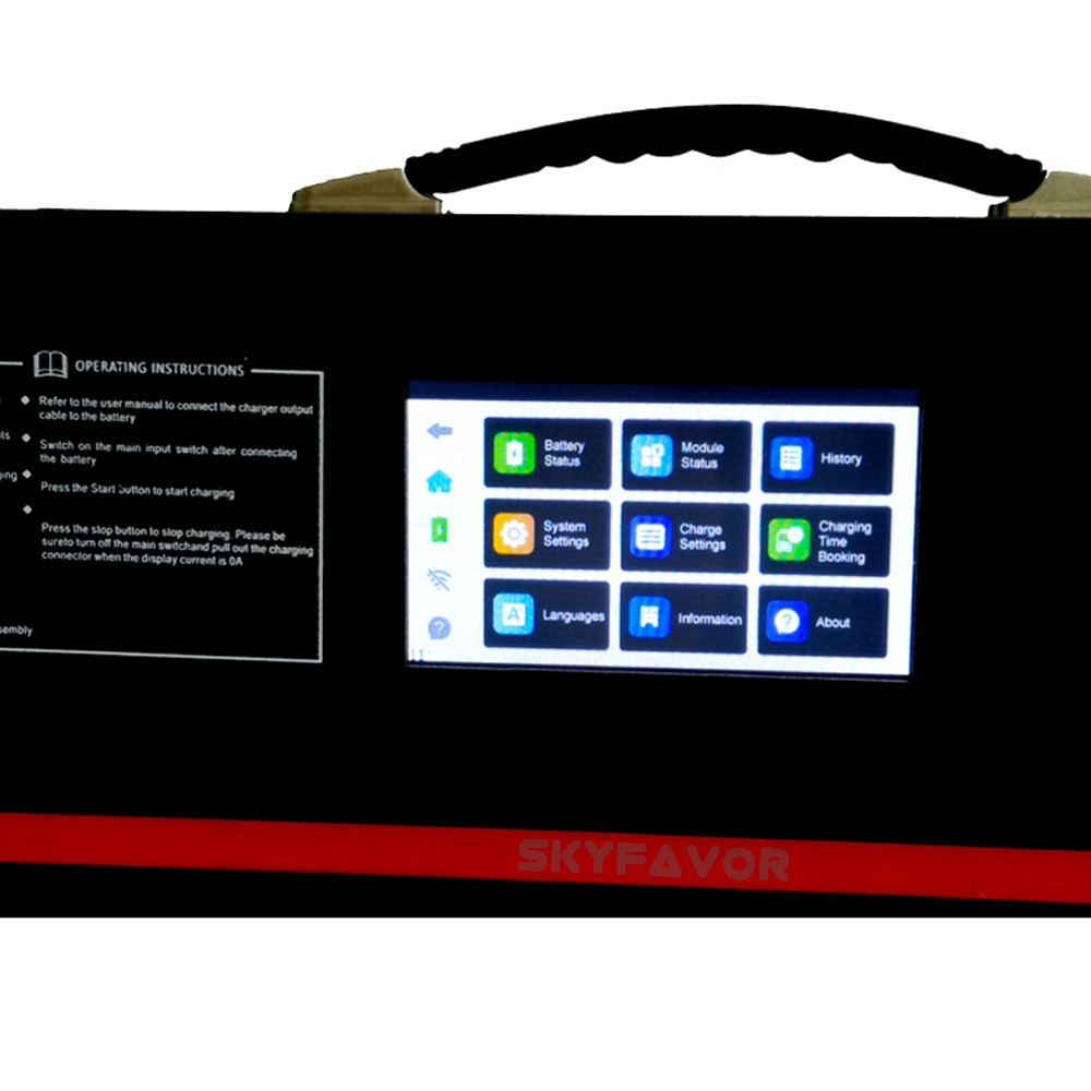 Custom 60V 30A Automatic High Battery Charger Professional Electric FPC Can Bus Control 60V Battery Pack Charger 3000W Display