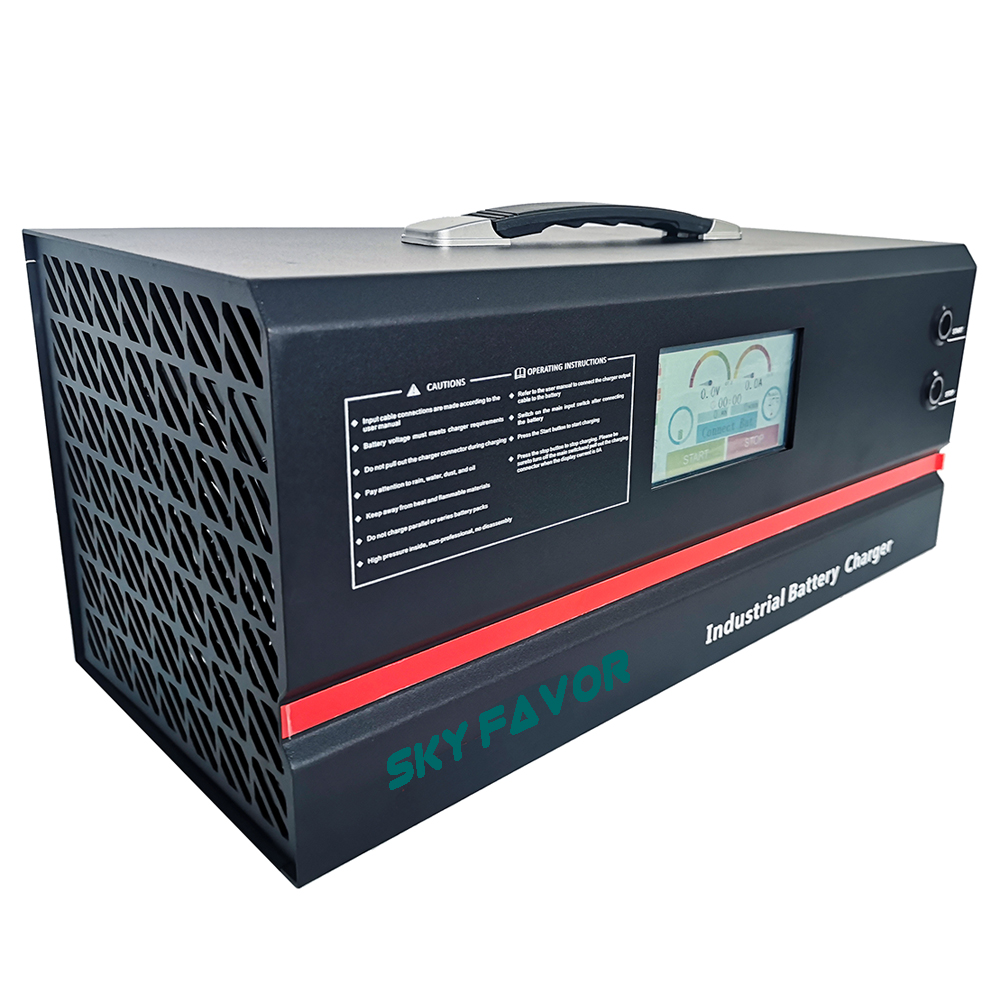 Professional 48V Electric Stacker Charger 48V 50A Automatic with Touch Screen for Forklift Truck 3000W Output Power Special Use