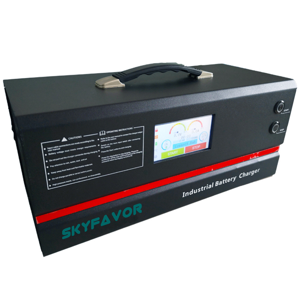 Automatic 72V 30A Battery Pack Charger Customized 30A 72V Battery Charger Lcd Display Can Bus Control Battery Charger with Pfc