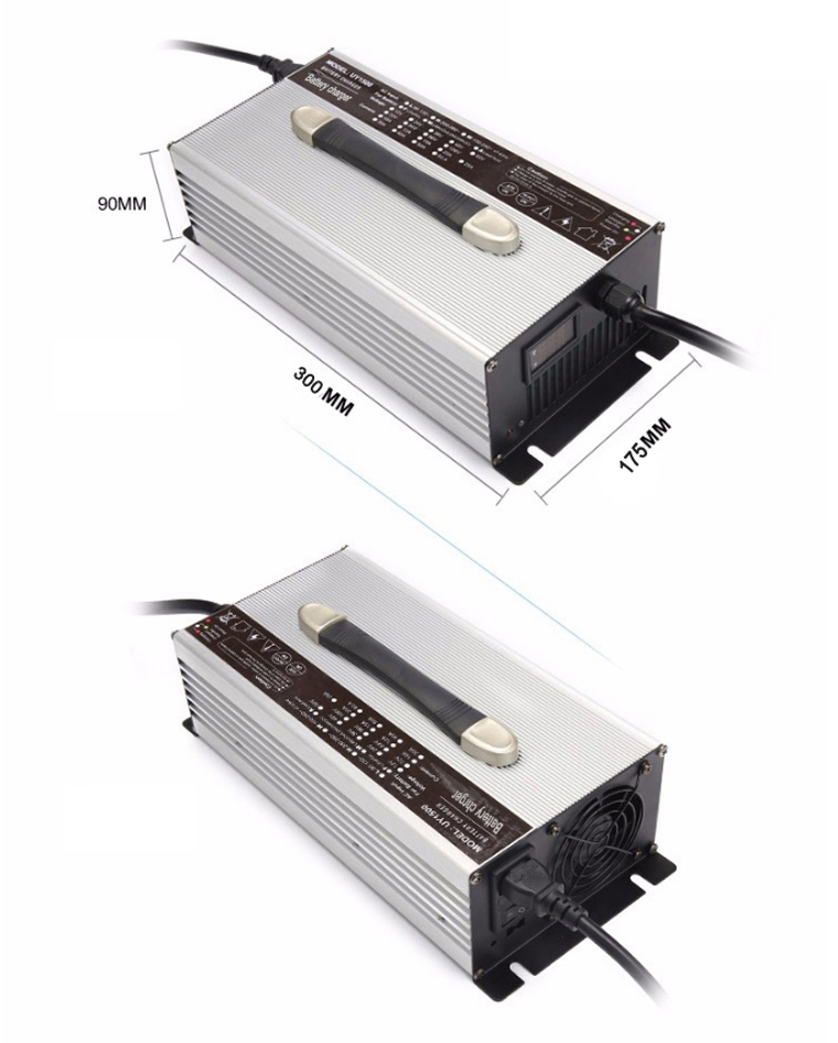 Multiple protection 36V Lithium Battery Charger 42V 30A CHARGER LED Display 36 Volt 30A Charger for 10S Li-ion Battery Pack