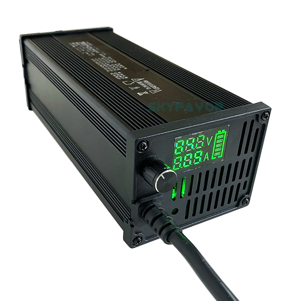 Customized Smart Automatic 72V Battery Charger 72V 0A-20A Current Adjustable BATTERY Charger for 72 Volt Forklift Power Battery