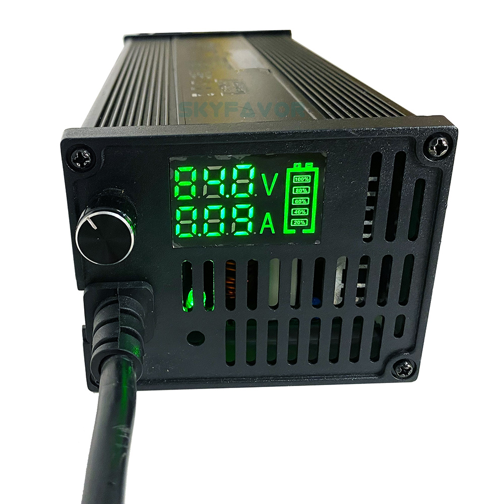 Custom High Power 60V Battery Charger 60V 30A Led Display Intelligent Automatic 60 Volt Batteries Charger for Power Battery Pack