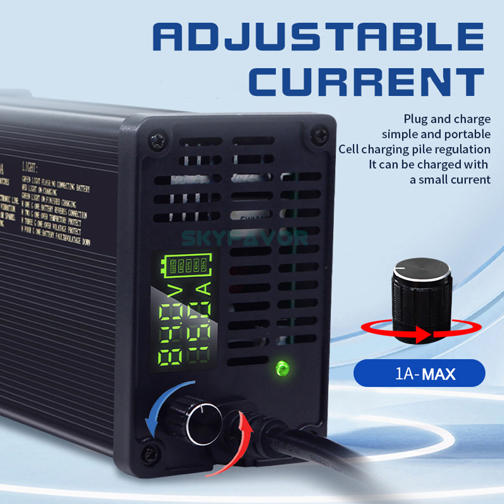 Custom High Power 60V Battery Charger 60V 30A Led Display Intelligent Automatic 60 Volt Batteries Charger for Power Battery Pack