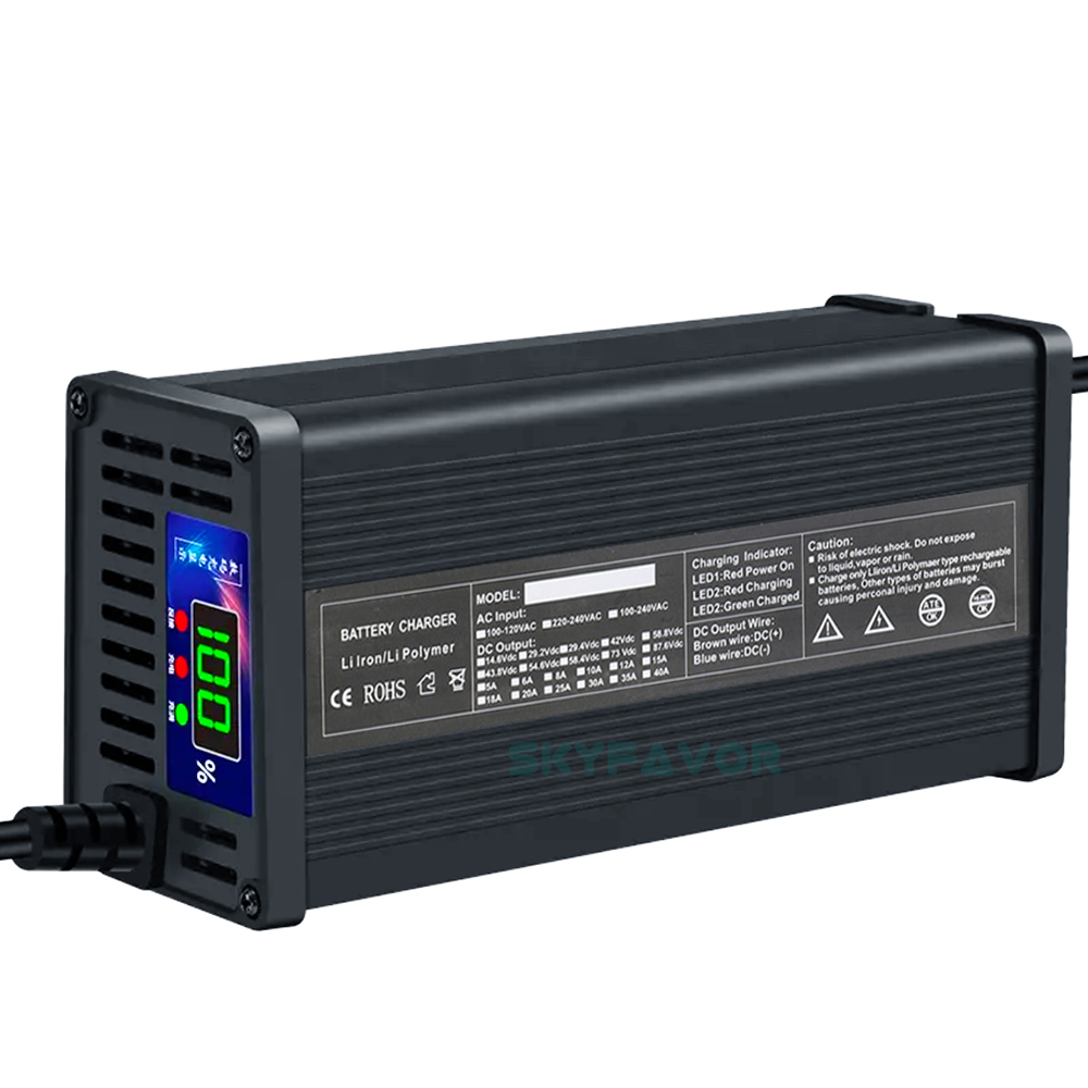 Factory Custom Steady 12V Battery Charger 12V 30A Fast Automatic Smart Lithium Ion Lipo Lead Acid Gel Lifepo4 Battery Charger