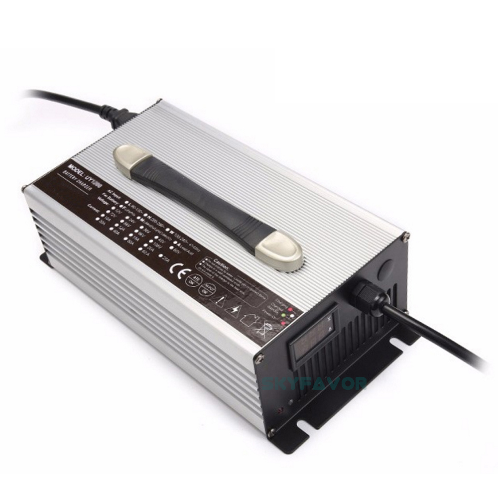 Customized 24V 45A Battery Pack Charger Aluminum case 24v Battery Charger for Lipo/LiMnO4 Lithium 8S Lifepo4 Lead Acid Battery