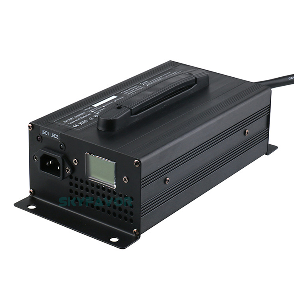 Custom Professional 12V 45A Fast Smart Automatic Battery Charger 12 Volt Lifepo4 Lead Acid Lithium Li Ion Electric OVP Protected