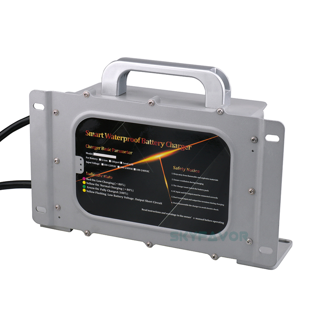 Automatic IP67 48V Waterproof Battery Charger 48V 20A Customized Fast Golf Cart Charger for 48 Volt Lithium Lifepo4 Lead Acid