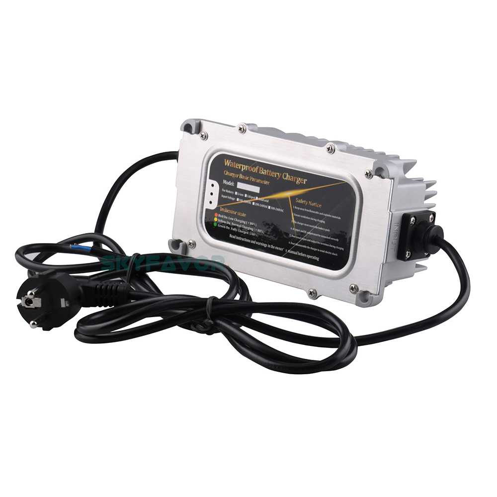 Customized IP67 Waterproof Battery Charger 12V 15A Automatic Lead Acid Lifepo4 Lithium Ion Lipo Battery Charger for 12V Battery