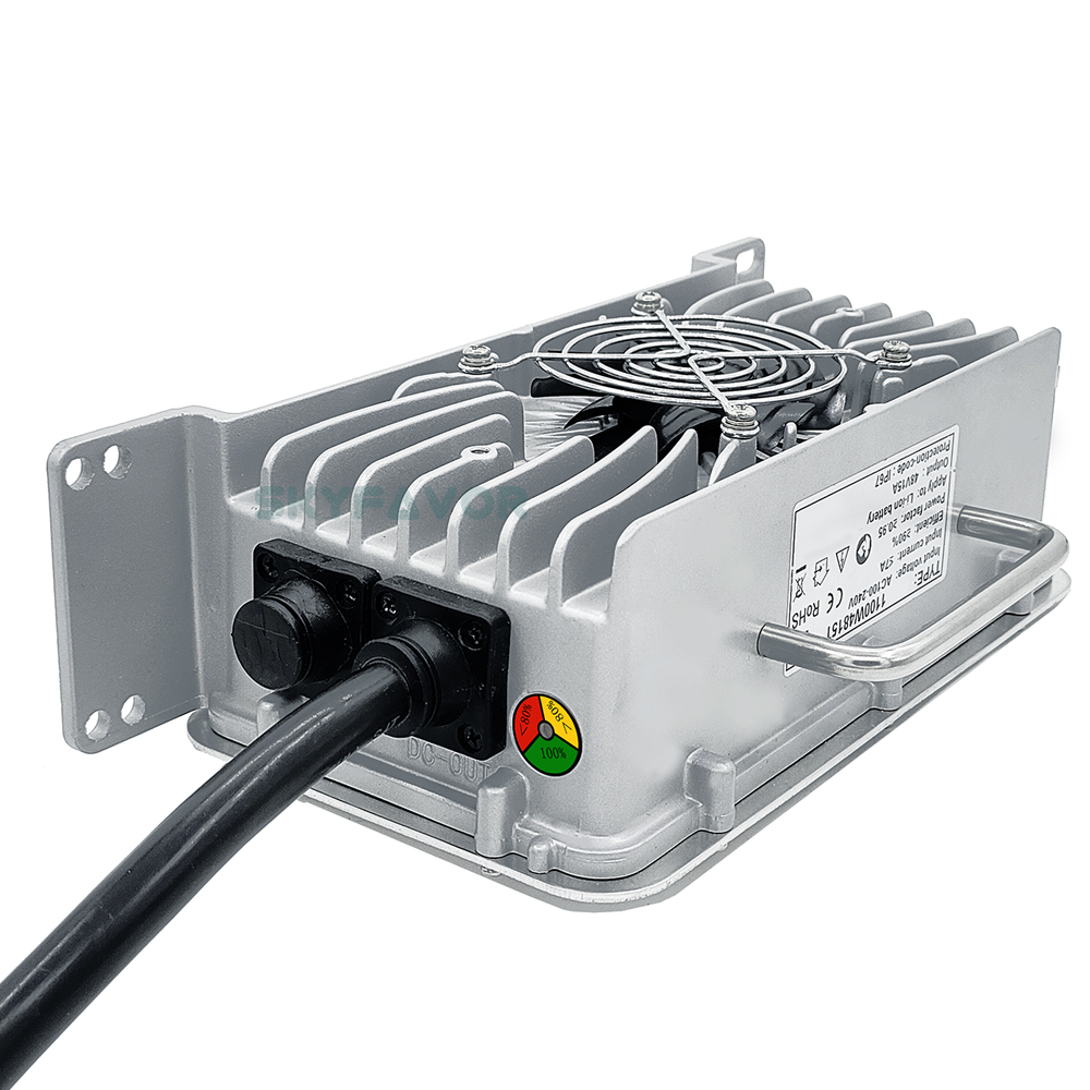 Waterproof 48V Lithium Battery Charger 48V 25A Outdoor Dustproof Automatic Smart 12S or 13S 48 Volt Lithium Ion Battery Charger