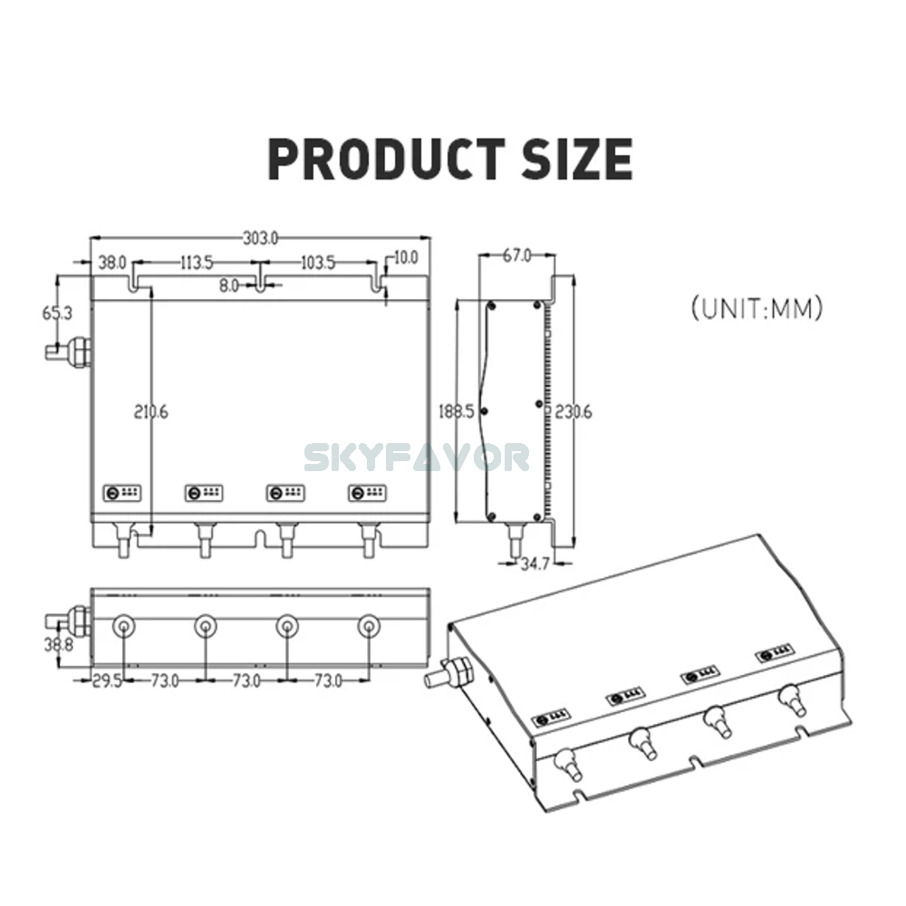 12V 10A Waterproof Automatic Lithium Ion Battery Charger 4 Bank 4 Channel 600W Output Universal Board for Lead Acid Lifepo4