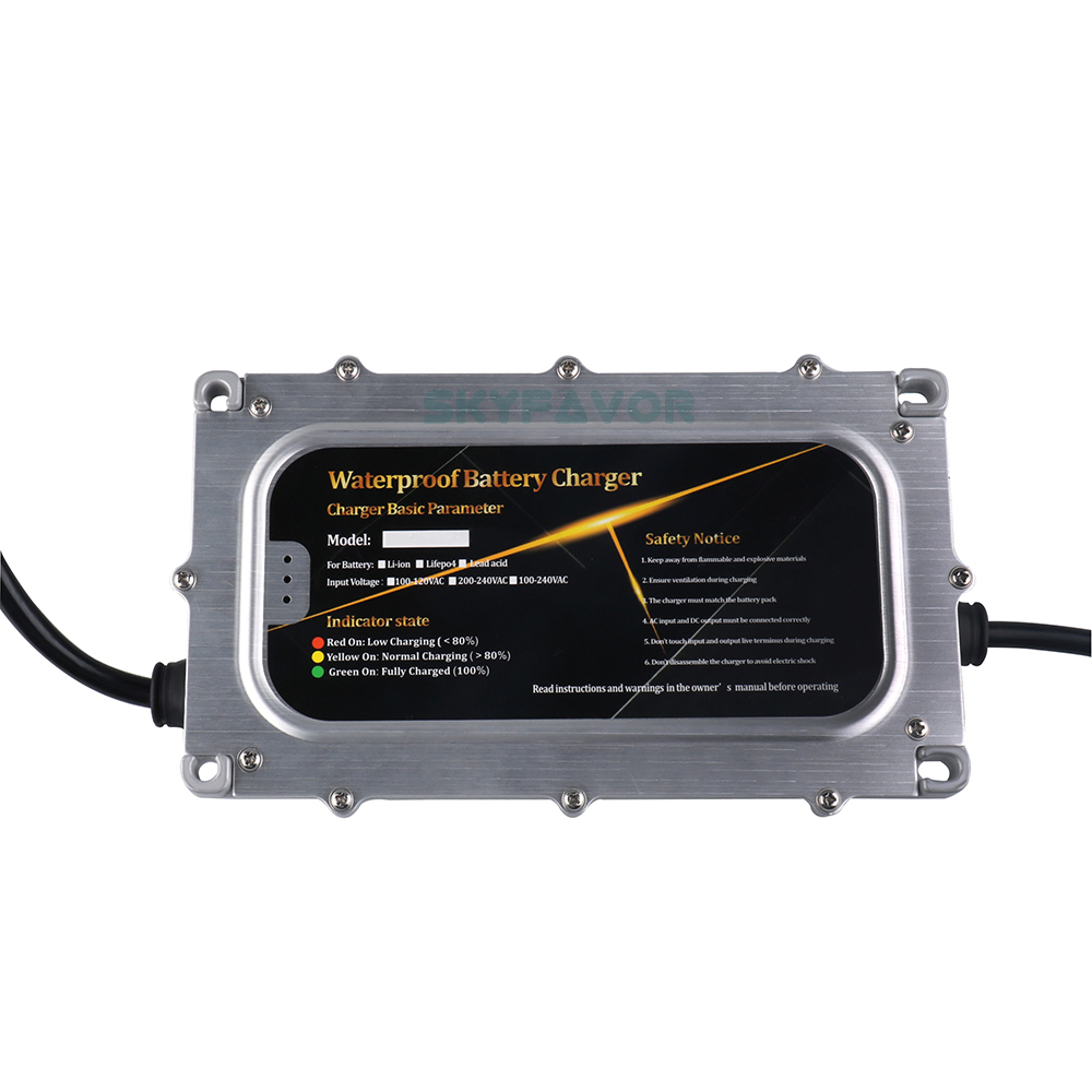 Customized Dustproof Waterproof 24V Battery Charger 24V 15A Automatic Smart Battery Chargers for Lithium Ion Lifepo4 Lead Acid