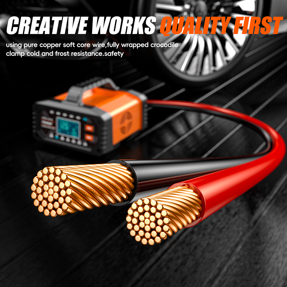 12V 24V New Product Battery Charger 12V 24V 20A Fast Automatic Current Adjustable Universal Lifepo4 Gel AGM Car Battery Charger